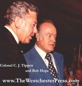 Colonel C. J. Tippett and Bob Hope in the early 1980s.